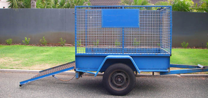 cage trailer hire perth 6x4m